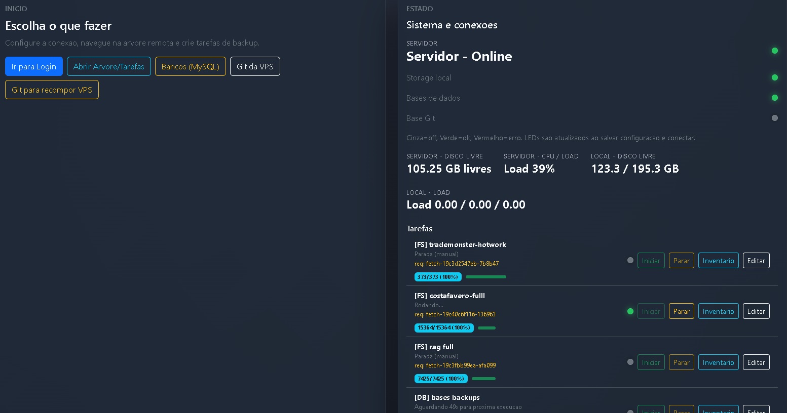 Memória viva e recuperação do Cerberus